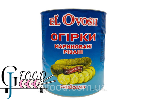 Огірки мариновані різані слайсами 2,8 кг жб 2086423110 фото