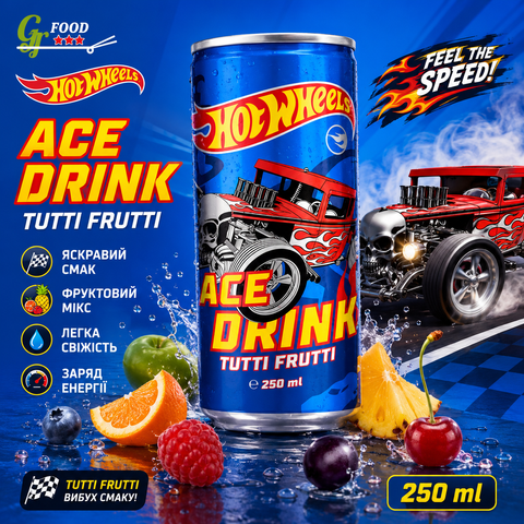 Hot Wheels Ace Drink &mdash; Фруктовий форсаж 250 мл 100016 фото